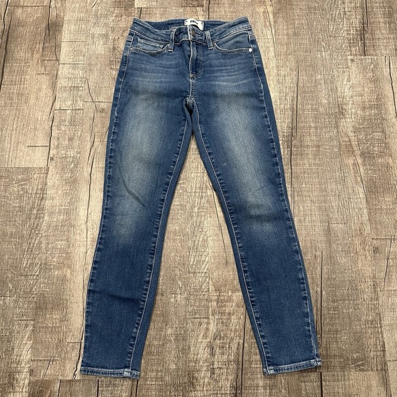 Paige Verdugo Jeans Skinny Mid Rise Cropped Stretch Denim Skinny Forever Size 24 - Picture 1 of 12